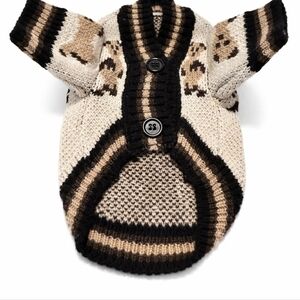 Royal Teddy Knit Dog Cardigan Sweater